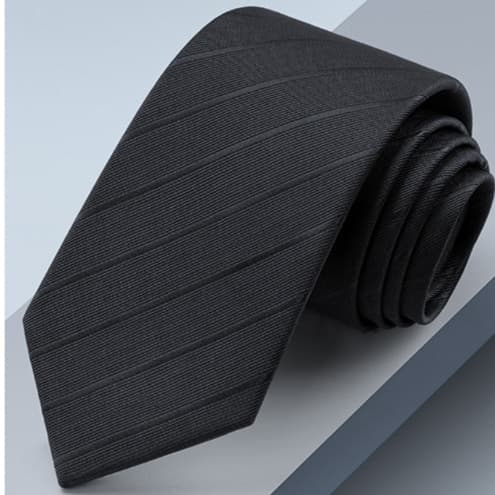 ジッパー式ネクタイ 上質さりげないストライプ模様