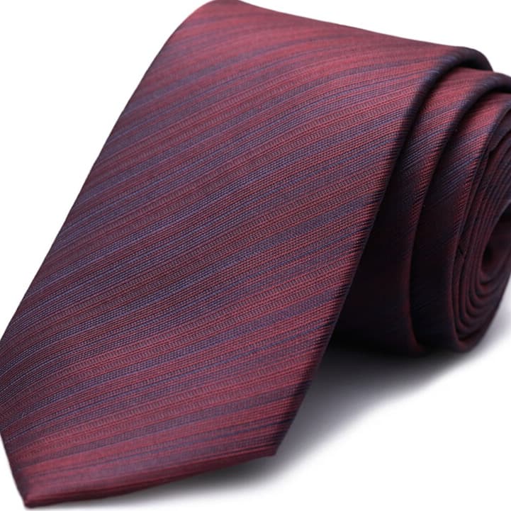 上質シルク ストライプ ネクタイ