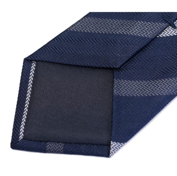 紳士的格子柄絹織ネクタイ