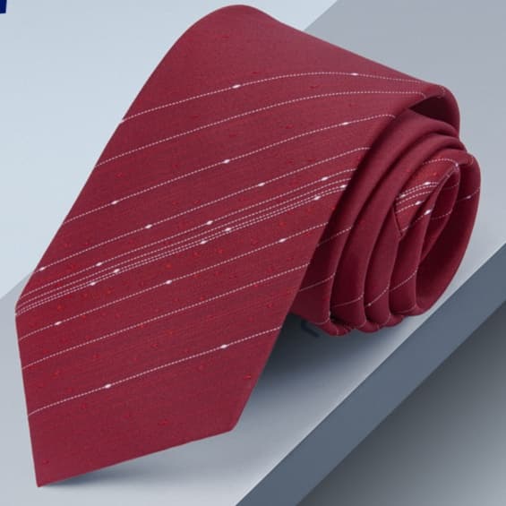 ネクタイ 上質シルク 細線斜めストライプ