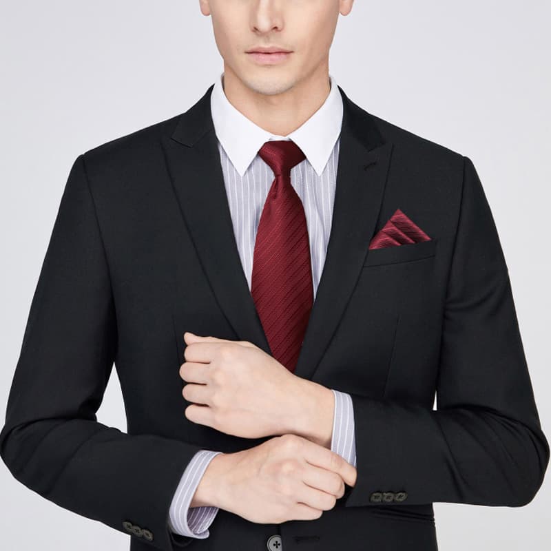 シルクストライプネクタイ