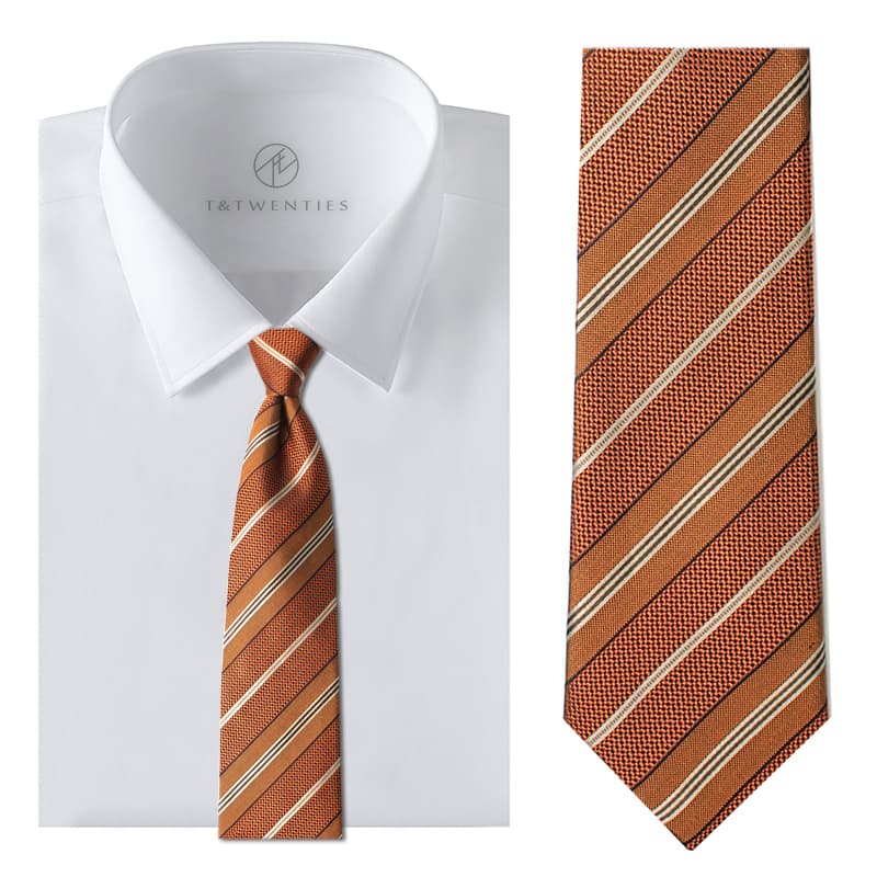 ネクタイ 格調高い斜め織りストライプ