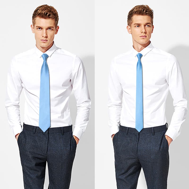 上品シルク風ストライプ柄ネクタイ